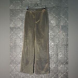 SHEIN Champagne Gold Shiny Dress Pants Club xs extra small disco nwot party